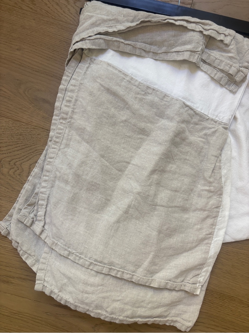 RH baby & child crib skirt - linen flax